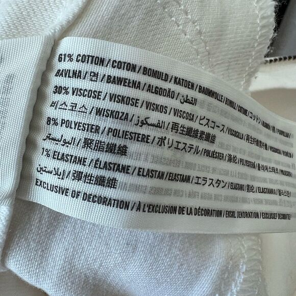 Abercrombie & Fitch Harper low rise ankle jeans white size 4/27 - Picture 15 of 16